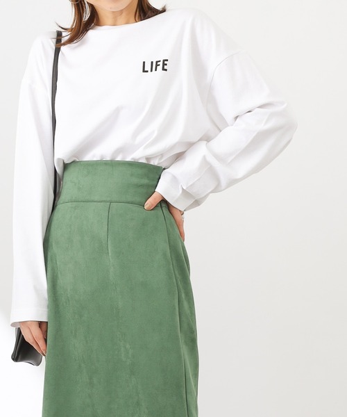 COLONY 2139（コロニートゥーワンスリーナイン）の「LIFEコラボプリント長袖Tシャツ/ロンT（Tシャツ/カットソー・レディース・ホワイト系その他2/ホワイト/ホワイト系その他/ブラック/その他35・FREE）」の2枚目の写真