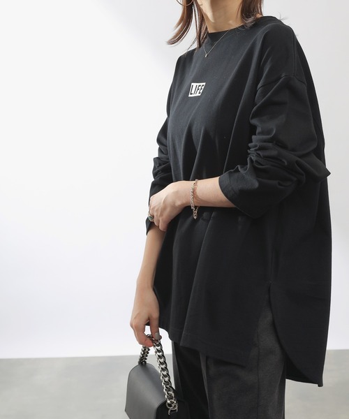 COLONY 2139（コロニートゥーワンスリーナイン）の「LIFEコラボプリント長袖Tシャツ/ロンT（Tシャツ/カットソー・レディース・ホワイト系その他2/ホワイト/ホワイト系その他/ブラック/その他35・FREE）」の4枚目の写真