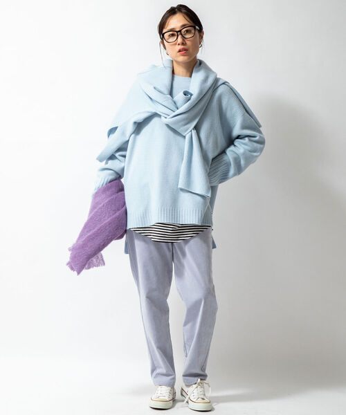 NOLLEY’S(ノーリーズ)の「◇【WEB限定カラーあり】別珍ストレッチイージーテーパードパンツ(その他パンツ・レディース・オフホワイト/サックスブルー/ラベンダー・40/34/36/38)」の17枚目の写真