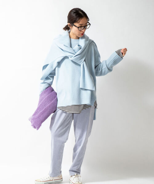 NOLLEY’S(ノーリーズ)の「◇【WEB限定カラーあり】別珍ストレッチイージーテーパードパンツ(その他パンツ・レディース・オフホワイト/サックスブルー/ラベンダー・40/34/36/38)」の18枚目の写真