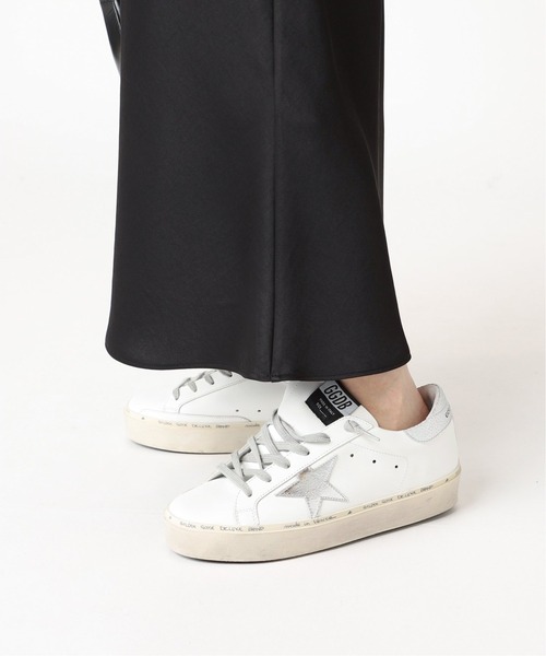 HI STAR LEATHER UPPER GLITTER STAR LAMINATED HEEL（スニーカー  