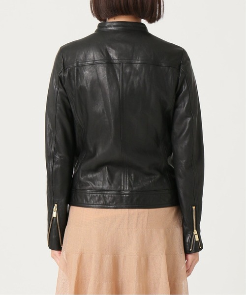 Noble（ノーブル）の「○《追加2》ソフトラムレザーライダースブルゾン