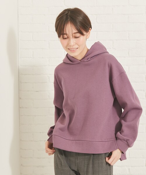 DRESKIP(ドレスキップ)の「◆裏起毛パーカー(パーカー・レディース・ブラック/オリーブ/オフホワイト/ナチュラル/ライトパープル・04/02/03)」の1枚目の写真