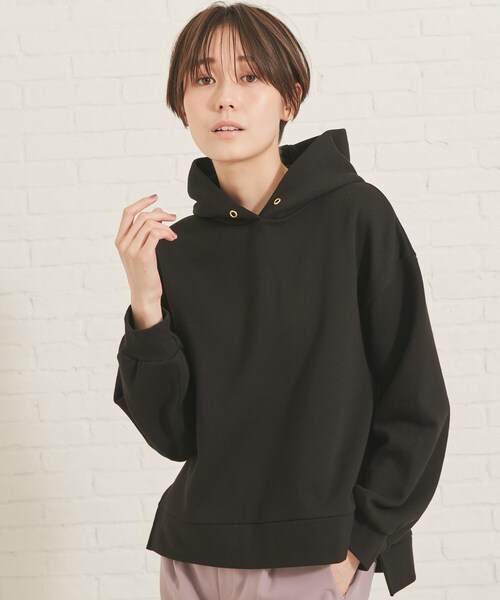 DRESKIP(ドレスキップ)の「◆裏起毛パーカー(パーカー・レディース・ブラック/オリーブ/オフホワイト/ナチュラル/ライトパープル・04/02/03)」の3枚目の写真