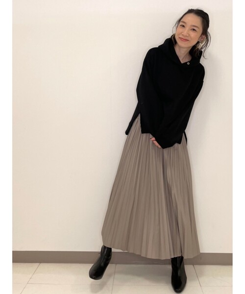 DRESKIP(ドレスキップ)の「◆裏起毛パーカー(パーカー・レディース・ブラック/オリーブ/オフホワイト/ナチュラル/ライトパープル・04/02/03)」の6枚目の写真