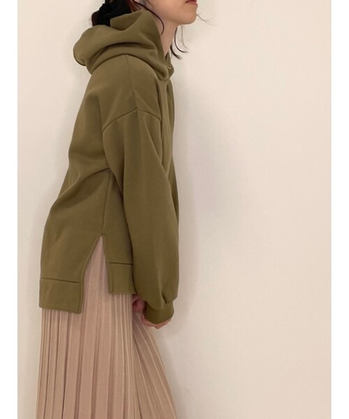 DRESKIP(ドレスキップ)の「◆裏起毛パーカー(パーカー・レディース・ブラック/オリーブ/オフホワイト/ナチュラル/ライトパープル・04/02/03)」の12枚目の写真