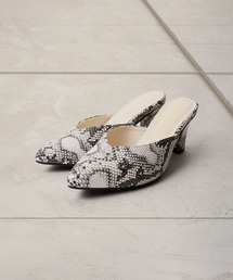 トッズ　ミュール　サンダル　ワンベルト　チャンキーヒール ギャザーダブルベルト チャンキーヒールサンダル（サンダル