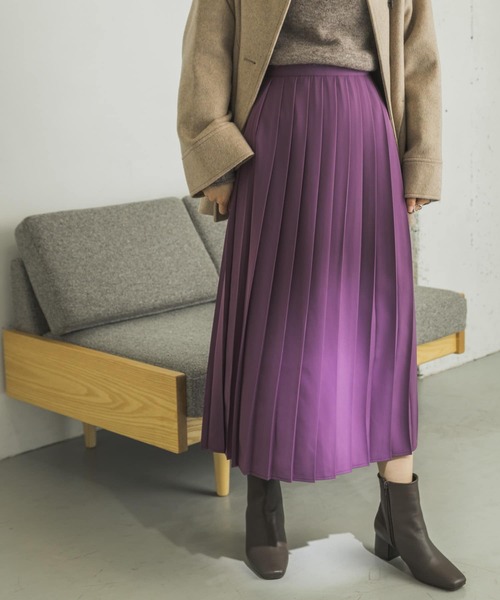 URBAN RESEARCH（アーバンリサーチ）の「カラープリーツスカート（スカート・レディース・パープル/グリーン/オレンジ系その他・FREE）」の19枚目の写真