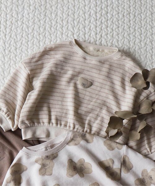 apres les cours（アプレレクール）の「tiny bear 3柄トレーナー（スウェット・キッズ・ブラウン/その他2/アイボリー・120/100/80/110/90）」の3枚目の写真