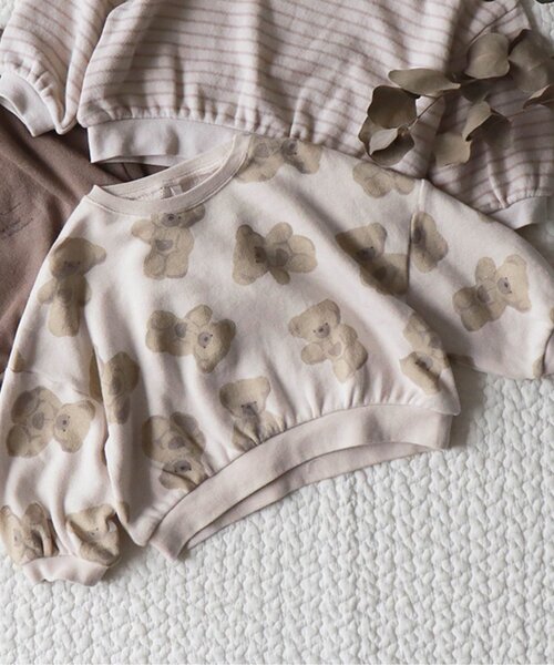 apres les cours（アプレレクール）の「tiny bear 3柄トレーナー（スウェット・キッズ・ブラウン/その他2/アイボリー・120/100/80/110/90）」の2枚目の写真