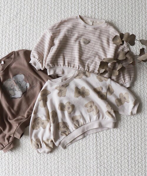 apres les cours（アプレレクール）の「tiny bear 3柄トレーナー（スウェット・キッズ・ブラウン/その他2/アイボリー・120/100/80/110/90）」の12枚目の写真