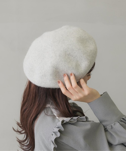 casita(RETRO GIRL)（カシータ）の「ベレー帽（ハンチング/ベレー帽・レディース・ライトグレー/ブラック/ブラウン/ボルドー・FREE）」の8枚目の写真