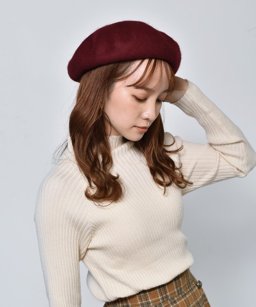 casita(RETRO GIRL)（カシータ）の「ベレー帽（ハンチング/ベレー帽・レディース・ライトグレー/ブラック/ブラウン/ボルドー・FREE）」の13枚目の写真