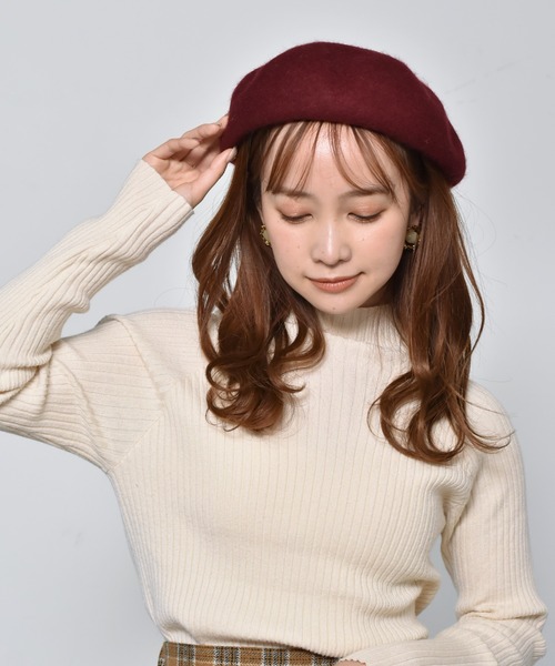 casita(RETRO GIRL)（カシータ）の「ベレー帽（ハンチング/ベレー帽・レディース・ライトグレー/ブラック/ブラウン/ボルドー・FREE）」の14枚目の写真