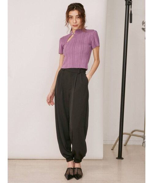 EVRIS（エヴリス）の「タックジョガーパンツ（その他パンツ・レディース・ブラック/オレンジ/ブルー・FREE）」の9枚目の写真