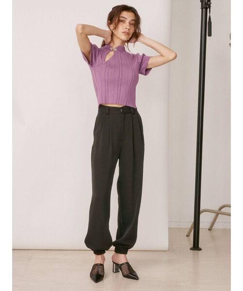 EVRIS（エヴリス）の「タックジョガーパンツ（その他パンツ・レディース・ブラック/オレンジ/ブルー・FREE）」の10枚目の写真