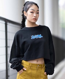 X-girl | GRAFFITI LOGO SWEAT CROPPED TOP(スウェット)