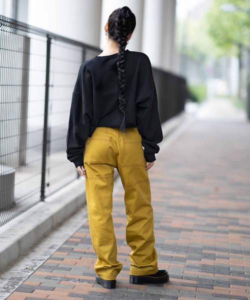 X-girl（エックスガール）の「GRAFFITI LOGO SWEAT CROPPED TOP（スウェット・レディース・ライトパープル/ライトブルー/ブラック・M/S）」の16枚目の写真