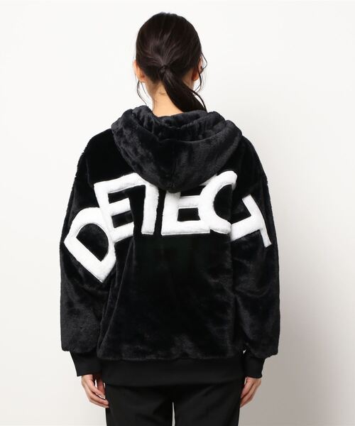 GGD（ジージーディー）の「エコファービッグシルエット裏ボアジップパーカージャケット（ブルゾン・レディース・ブラック/グレー/ホワイト・LL/L/M）」の7枚目の写真