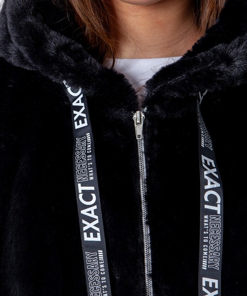 GGD（ジージーディー）の「エコファービッグシルエット裏ボアジップパーカージャケット（ブルゾン・レディース・ブラック/グレー/ホワイト・LL/L/M）」の19枚目の写真