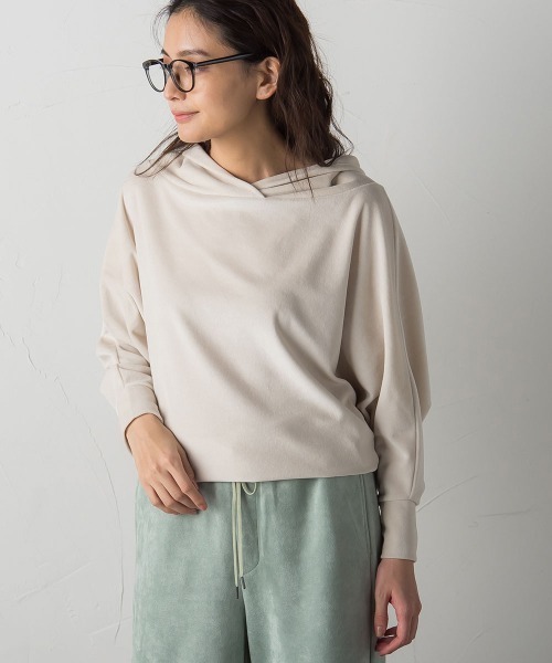 socolla（ソコラ）の「【socolla】抜けエリベロアプルオーバー≪洗濯機で洗える≫（Tシャツ/カットソー・レディース・チャコールグレー/カーキ/ピンク/オフホワイト・M）」の13枚目の写真