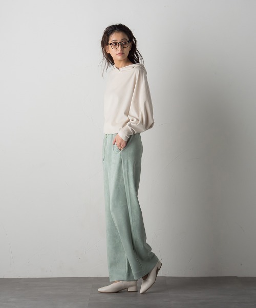 socolla（ソコラ）の「【socolla】抜けエリベロアプルオーバー≪洗濯機で洗える≫（Tシャツ/カットソー・レディース・チャコールグレー/カーキ/ピンク/オフホワイト・M）」の20枚目の写真