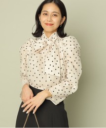 Mystrada マイストラーダ ホワイト パフスリーブ カットソー ブラウス Mystrada（マイストラーダ）の「NEWシアーパフスリーブプル