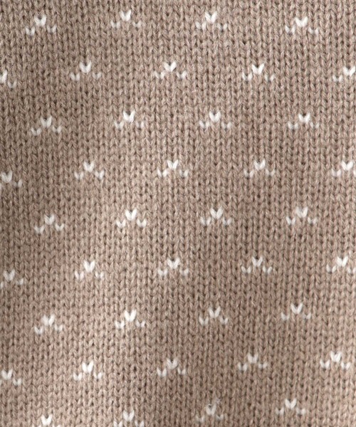 SITRY(シトリー)の「Bird's eye Jacquard Crew neck sweater/バーズアイ柄 ジャガード クルーネック ニット(ニット/セーター・メンズ・ベージュ/チャコールグレー/グリーン・M/L/XL)」の9枚目の写真
