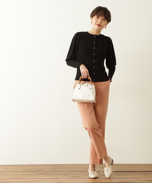 N.(N. Natural Beauty Basic)(エヌエヌナチュラルビューティーベーシック)の「◆前後2WAYバルーンスリーブカーディガン(カーディガン/ボレロ・レディース・ブラック/オフホワイト/グリーン・MEDIUM)」の7枚目の写真