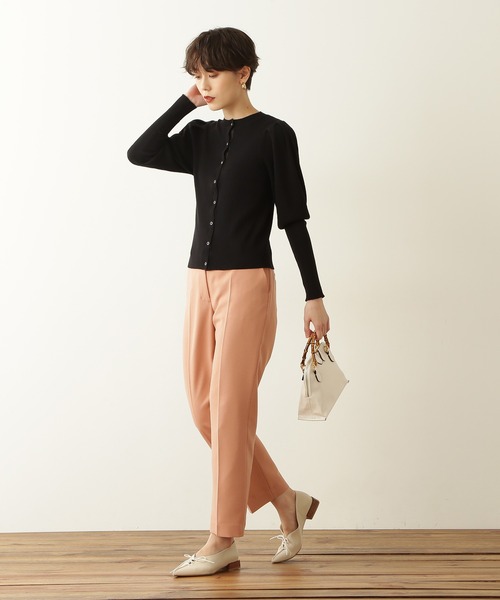 N.(N. Natural Beauty Basic)(エヌエヌナチュラルビューティーベーシック)の「◆前後2WAYバルーンスリーブカーディガン(カーディガン/ボレロ・レディース・ブラック/オフホワイト/グリーン・MEDIUM)」の8枚目の写真