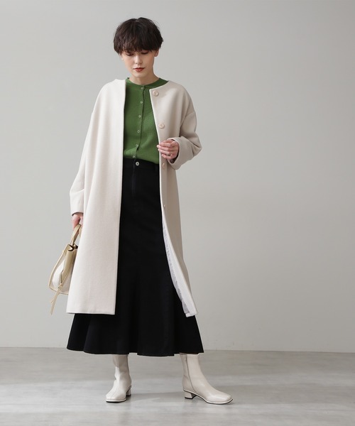 N.(N. Natural Beauty Basic)(エヌエヌナチュラルビューティーベーシック)の「◆前後2WAYバルーンスリーブカーディガン(カーディガン/ボレロ・レディース・ブラック/オフホワイト/グリーン・MEDIUM)」の10枚目の写真