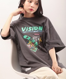 VISION STREET WEAR 刺繍/プリント半袖Tシャツ