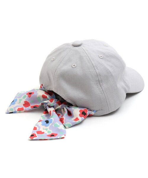 BREEZE(ブリーズ)の「2WAYスカーフリボンキャップ(キャップ・キッズ・グレー/ベージュ/チェック・58/50/54)」の4枚目の写真