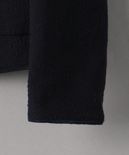 BEAUTY&YOUTH UNITED ARROWS(ビューティーアンドユースユナイテッドアローズ)の「BY ミックスツイード ツイル 9分袖 ノーカラージャケット◆(ノーカラージャケット・レディース・ネイビー/オフホワイト・S/M/L)」の9枚目の写真