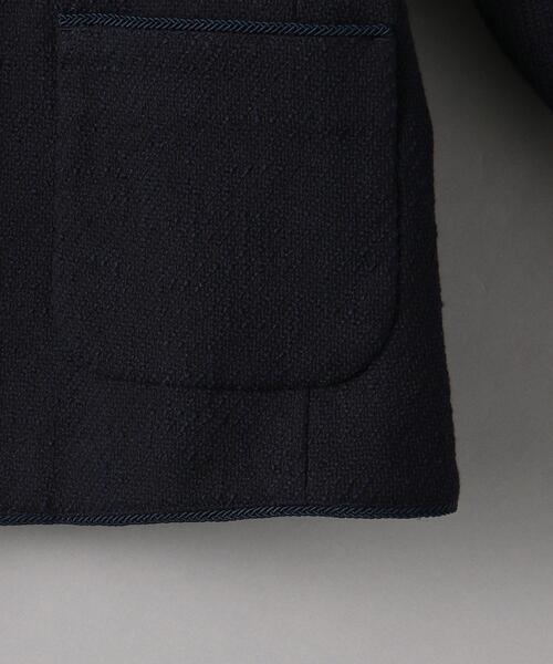 BEAUTY&YOUTH UNITED ARROWS(ビューティーアンドユースユナイテッドアローズ)の「BY ミックスツイード ツイル 9分袖 ノーカラージャケット◆(ノーカラージャケット・レディース・ネイビー/オフホワイト・S/M/L)」の10枚目の写真