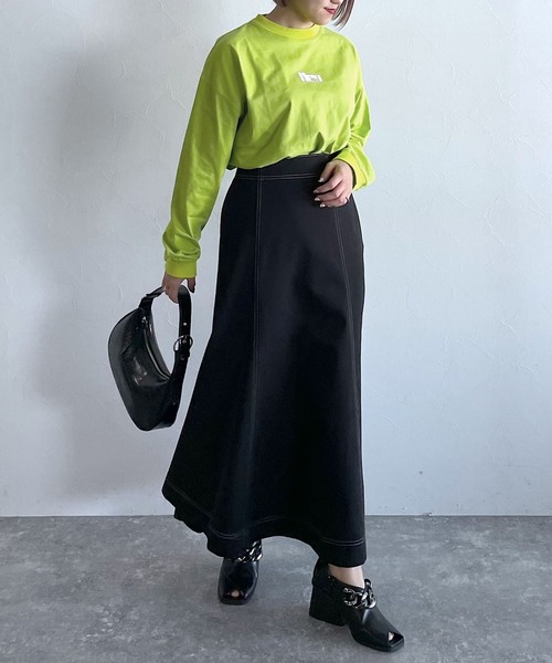 PAGEBOY（ページボーイ）の「ミニロゴシシュウロンT（Tシャツ/カットソー・レディース・ブラック/レッド/オフホワイト/イエロー・FREE）」の8枚目の写真