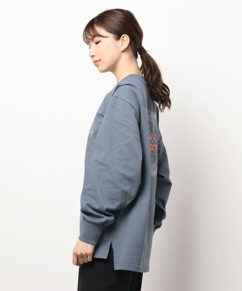 CAMP7（キャンプセブン）の「【CAMP7】バンダナ柄プリントロンＴ（Tシャツ/カットソー・レディース・ホワイト/ブラック/ブルー・M/L）」の6枚目の写真