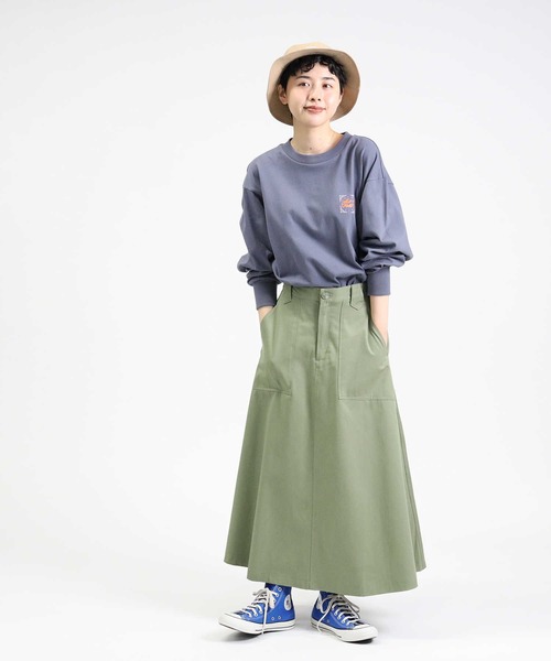 CAMP7（キャンプセブン）の「【CAMP7】バンダナ柄プリントロンＴ（Tシャツ/カットソー・レディース・ホワイト/ブラック/ブルー・M/L）」の15枚目の写真