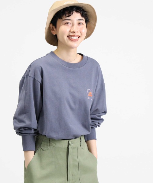 CAMP7（キャンプセブン）の「【CAMP7】バンダナ柄プリントロンＴ（Tシャツ/カットソー・レディース・ホワイト/ブラック/ブルー・M/L）」の16枚目の写真