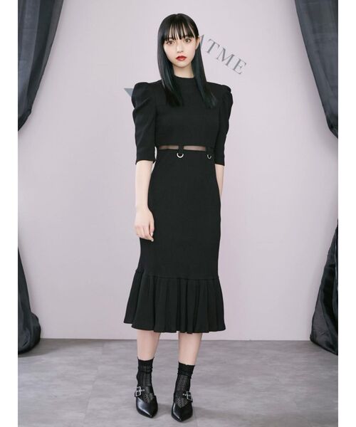 EATME（イートミー）の「ウエストマークリブワンピース（ワンピース・レディース・ブラック/グレー/アイボリー・FREE）」の8枚目の写真