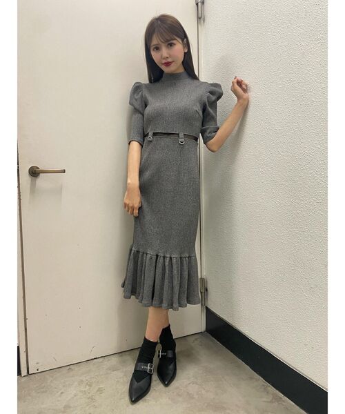 EATME（イートミー）の「ウエストマークリブワンピース（ワンピース・レディース・ブラック/グレー/アイボリー・FREE）」の10枚目の写真