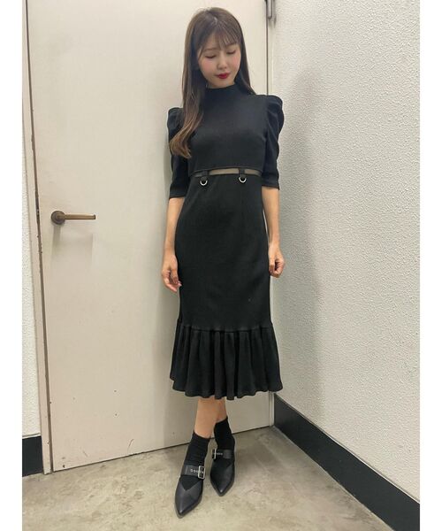 EATME（イートミー）の「ウエストマークリブワンピース（ワンピース・レディース・ブラック/グレー/アイボリー・FREE）」の12枚目の写真