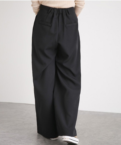 SETUP7（セットアップセブン）の「1本持っておけば間違いなしのワイドタックパンツ♪【SETUP7】ラップデザインワイドパンツ KNF ※（その他パンツ・レディース・ブラック/ベージュ/ネイビー/グレー/グリーン・FREE）」の20枚目の写真