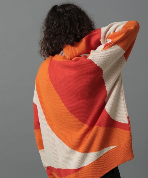 HARE(ハレ)の「マーブルプルオーバーニット(HARE)(ニット/セーター・メンズ・オレンジ/ブルー・SMALL/MEDIUM)」の13枚目の写真