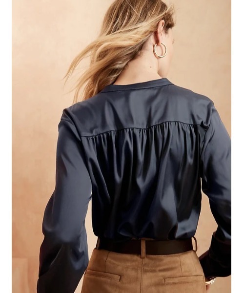 ブラウス シャツ BANANA REPUBLIC FACTORY STORE　　シルキーブラウス レディース BANANA REPUBLIC ブラウス シャツ FACTORY STORE シルキー