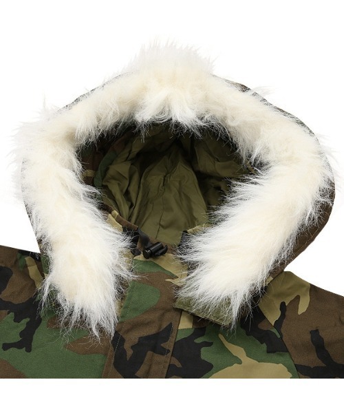 MILITARY(ミリタリー)の「実物 新品 米軍 ECWCSパーカ用フードファー(その他アウター・メンズ・カモフラージュ・MEDIUM/LARGE)」の7枚目の写真