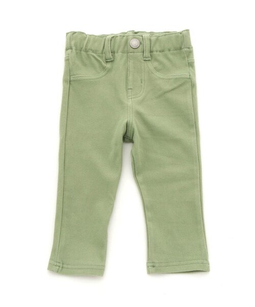 Ampersand（アンパサンド）の「ニットレギンス 7分丈（デニムパンツ・キッズ・ベージュ/ネイビー/チャコール/ブルー/グリーン/ピンク・140/110/90/130/95/80/100/120）」の4枚目の写真