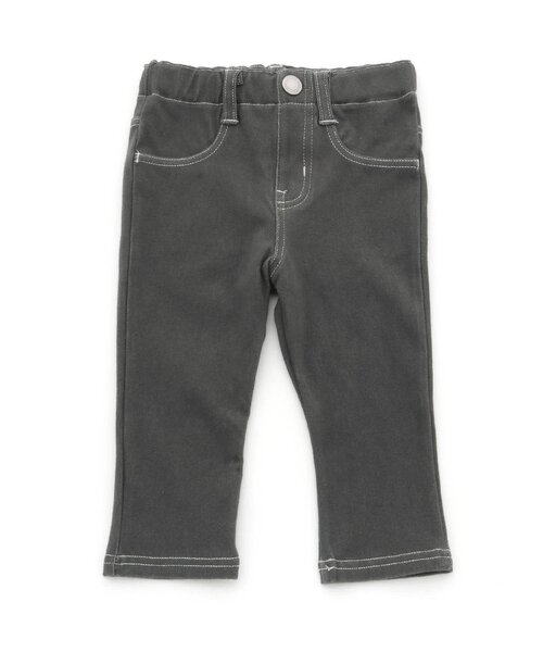 Ampersand（アンパサンド）の「ニットレギンス 7分丈（デニムパンツ・キッズ・ベージュ/ネイビー/チャコール/ブルー/グリーン/ピンク・140/110/90/130/95/80/100/120）」の2枚目の写真