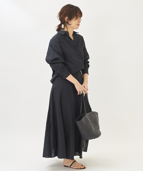 plage(プラージュ)の「Nuance Linen シャツ◆(シャツ/ブラウス・レディース・ホワイト/ブラック/ピンク/バーガンディー・FREE)」の10枚目の写真