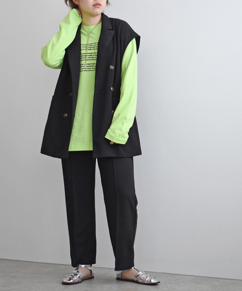 palm RICHE(ポームリシュ)の「カットジョーゼットパンツ(その他パンツ・レディース・ブラック/ピンク/ブルー/グリーン/テラコッタ/コバルトブルー/レッド/ダークグリーン・M)」の16枚目の写真